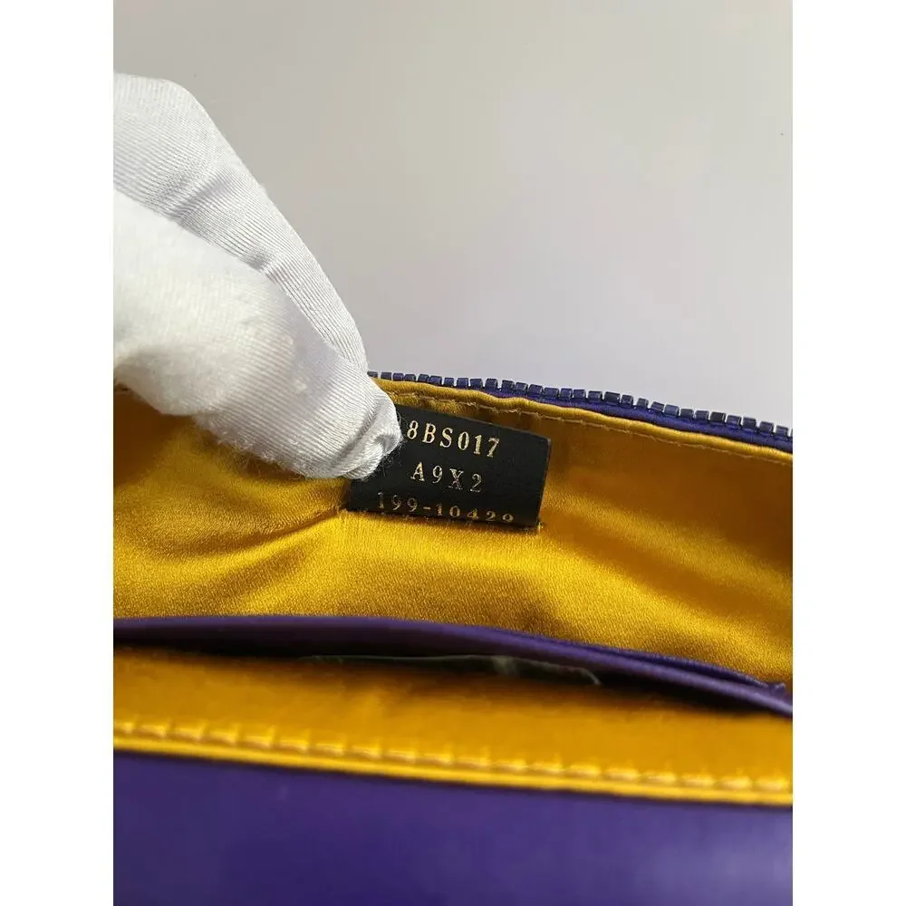 Fendi baguette mini purple sequin gold hardware shoulder bag - Picture 5 of 8